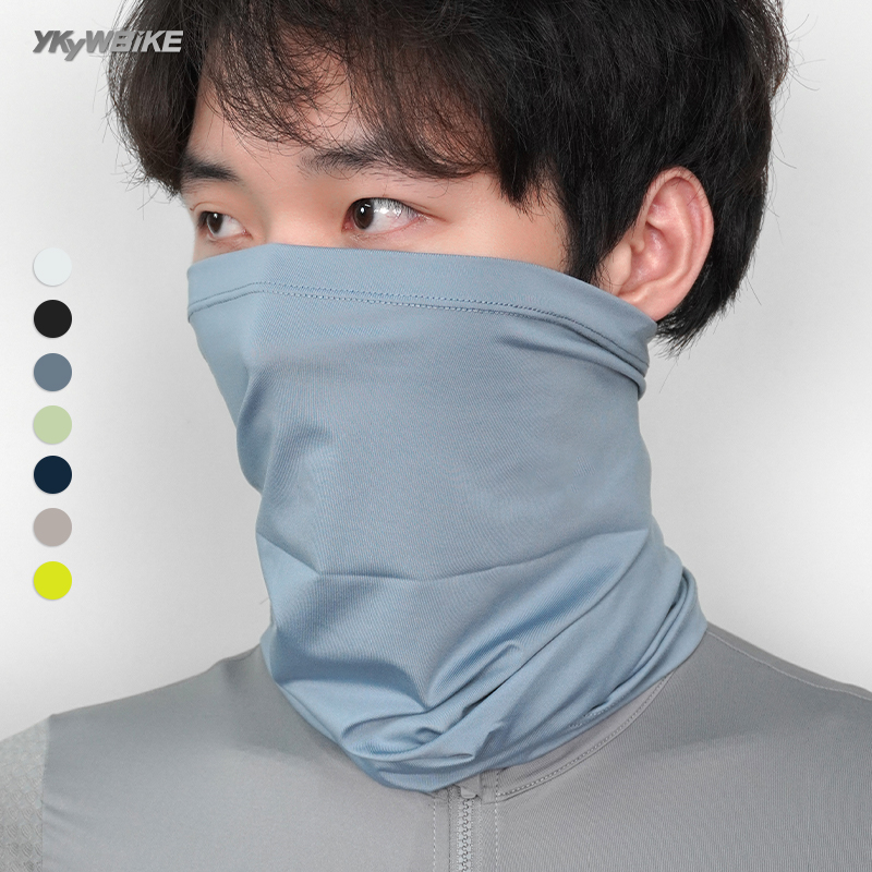 Ykyw Cycling Gear - Ykyw หน้ากากครึ่งหน้าสำหรับปั่นจักรยาน, ผ้าไอซ์ซิลค์ระบายอากาศได้ดีผ้าพันคอปั่นจักรยานเสือหมอบสำหรับฤดูร้อนกลางแจ้งเล่นกีฬา