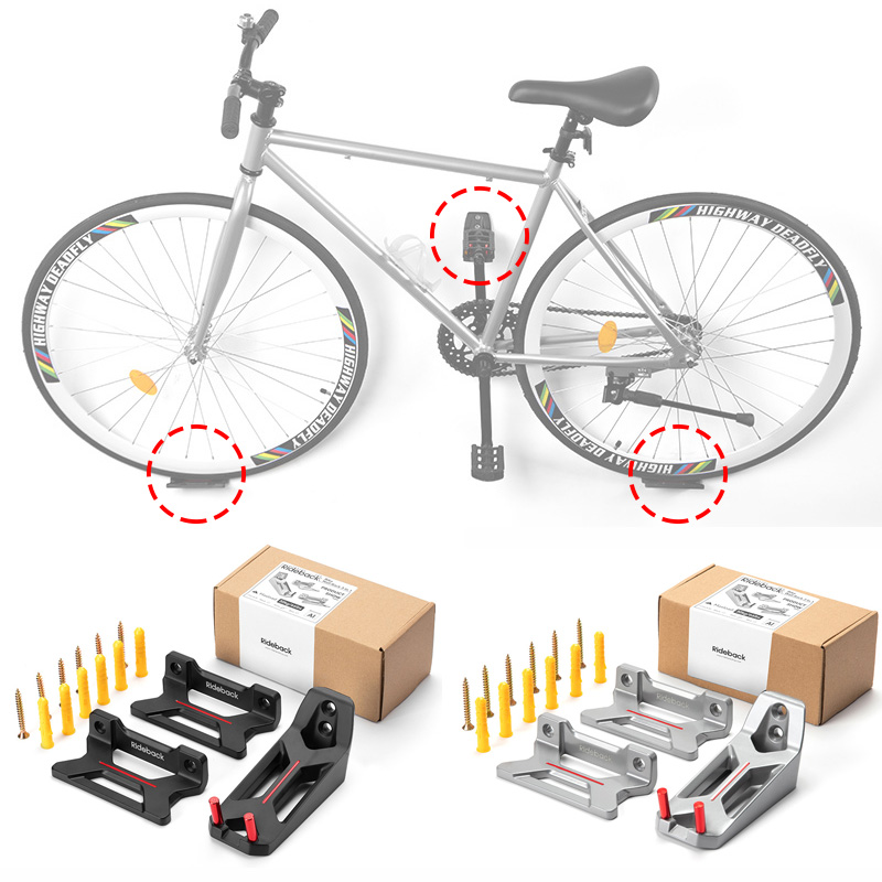 Cycling Gear Wall Storage - ที่แขวนจักรยาน 3 ชิ้น สำหรับเก็บจักรยาน ติดผนัง ใช้ในโรงรถหรือบ้าน