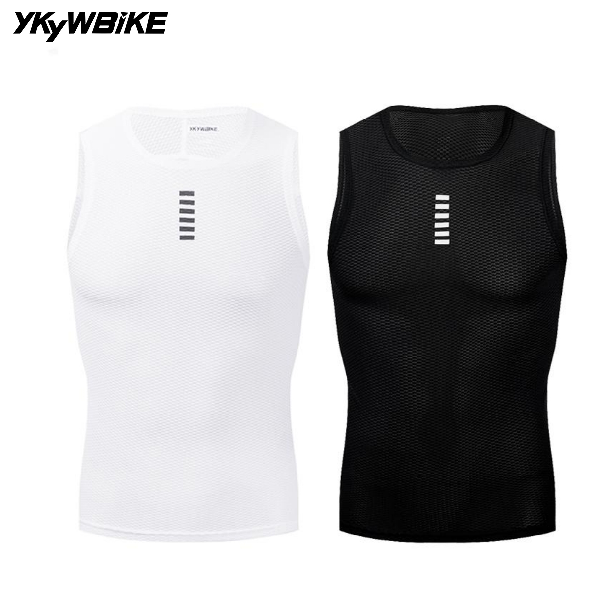 Ykyw Cycling Gear - YKYW แขนกุดฤดูร้อนขี่จักรยานเจอร์ซี่เสื้อจักรยานสีดำตาข่ายสีขาวชั้นในจักรยานพื้นถนน Mtb ชั้นกีฬายิมเสื้อผ้า