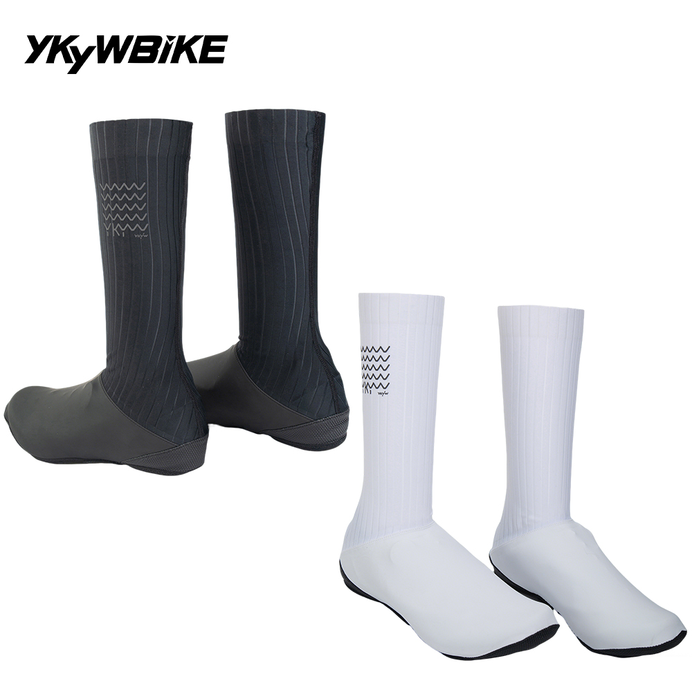 Ykyw Cycling Gear - YKYW ผู้ชายกันน้ํากันลมรองเท้าขี่จักรยานสีดําสีขาวรองเท้าจักรยาน MTB BOOT ครอบคลุมรองเท้า Protector