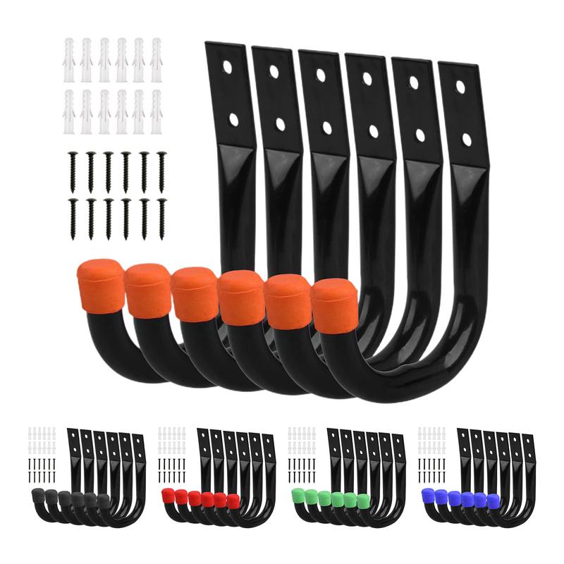 Cycling Gear Wall Storage - 6 ชิ้น/เซ็ตจักรยาน Wall Mount Hooks จักรยานสนับสนุน