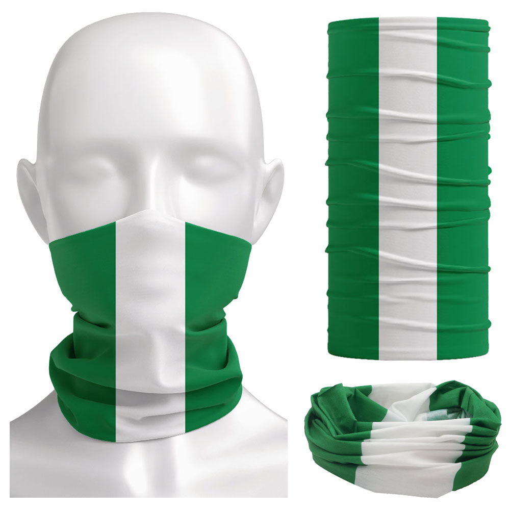 Cycling Gears - ไนจีเรียธงผ้าพันคอผู้หญิงคอ Gaiter Camping Balaclava สําหรับชายขี่จักรยาน UV