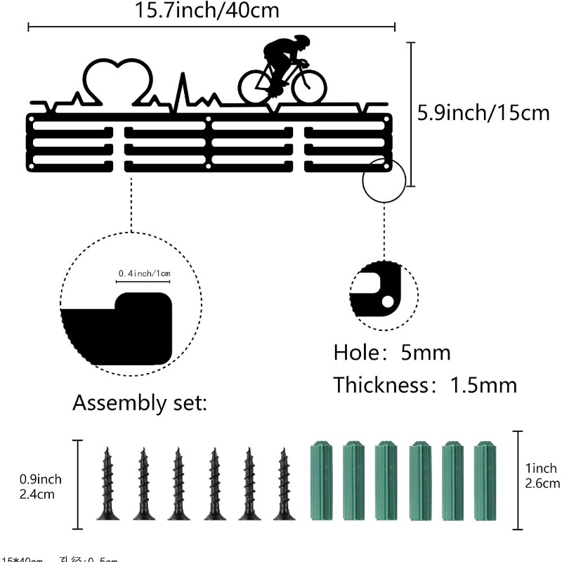 ที่แขวนเหรียญรางวัล1ชิ้นพร้อมต - Cycling Gear Wall Storage บทวิจารณ์และราคา