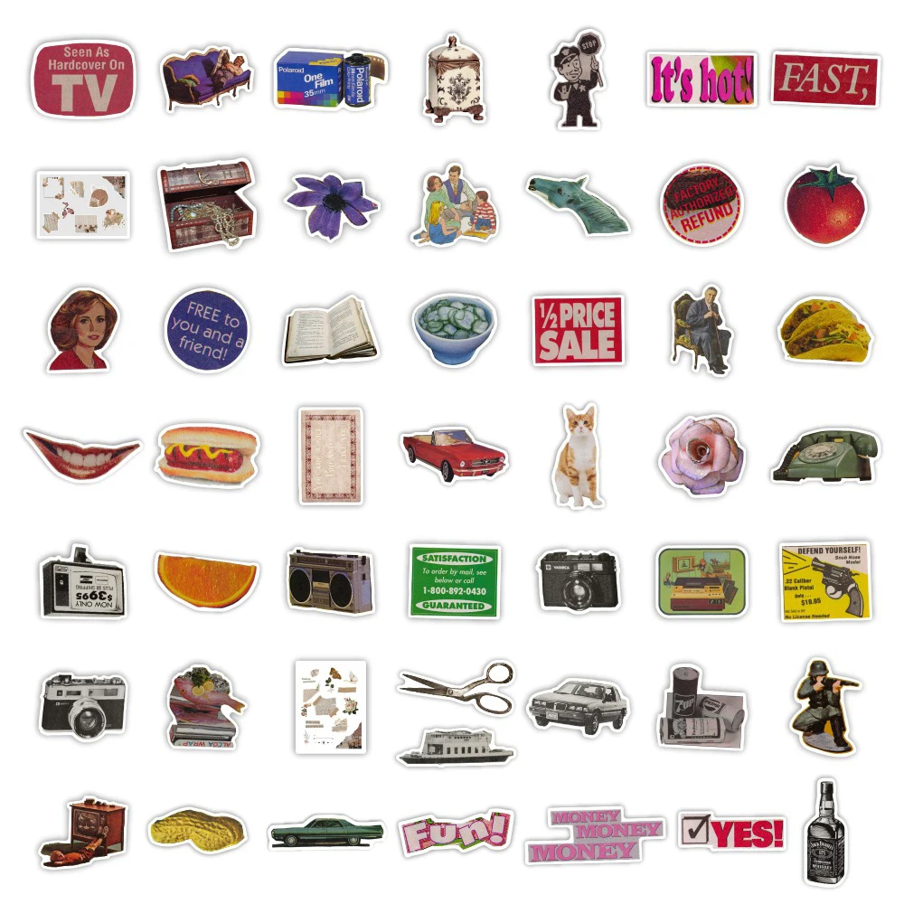 สติกเกอร์ลายกราฟฟิตีวินเทจ 50  - Vintage Cycling Gear บทวิจารณ์และราคา