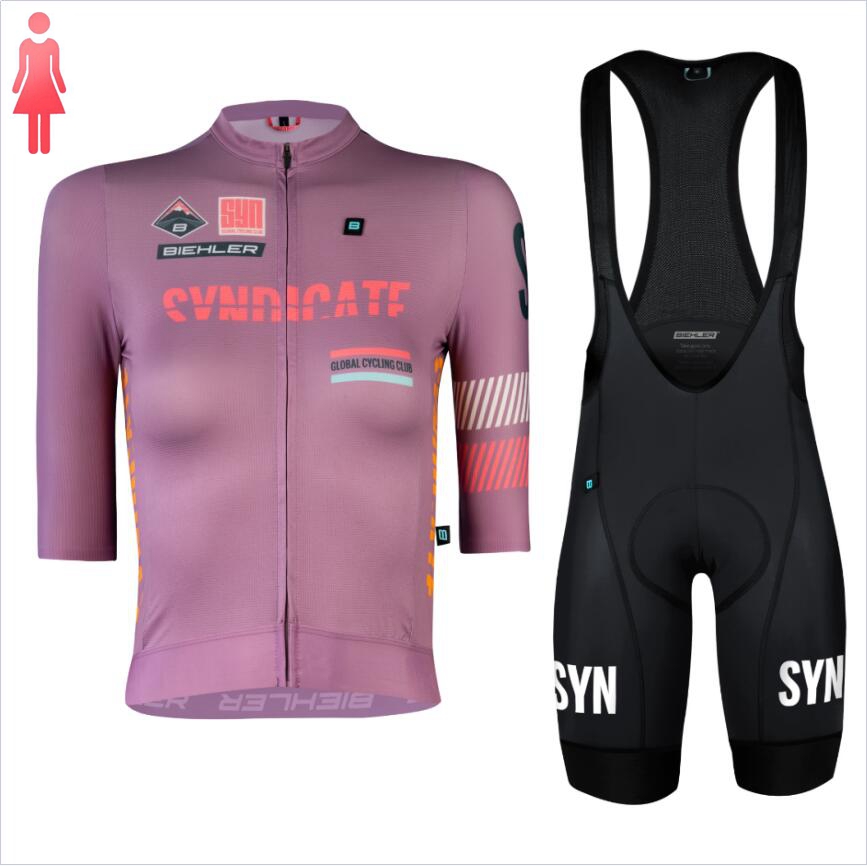 Syn เสื้อเจอร์ซีย์แขนสั้นสีม่ว - Cycling Gear Women Sale บทวิจารณ์และราคา