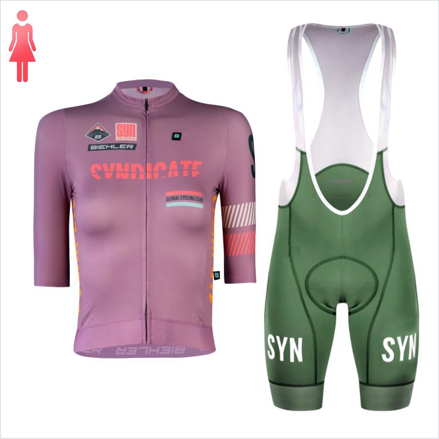 Syn เสื้อเจอร์ซีย์แขนสั้นสีม่ว - Cycling Gear Women Sale บทวิจารณ์และราคา